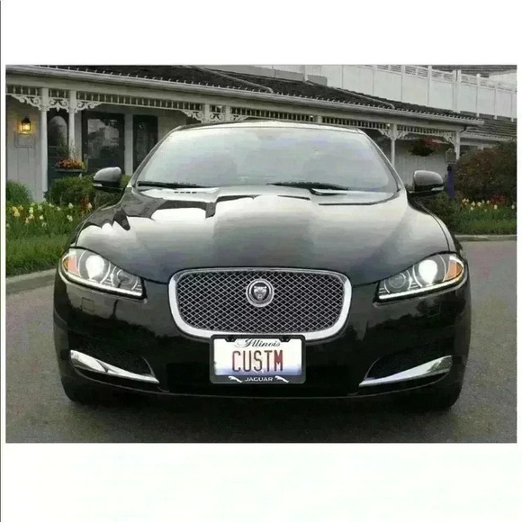 Jaguar Plate Frame Black Matte White - Picture 3 of 3